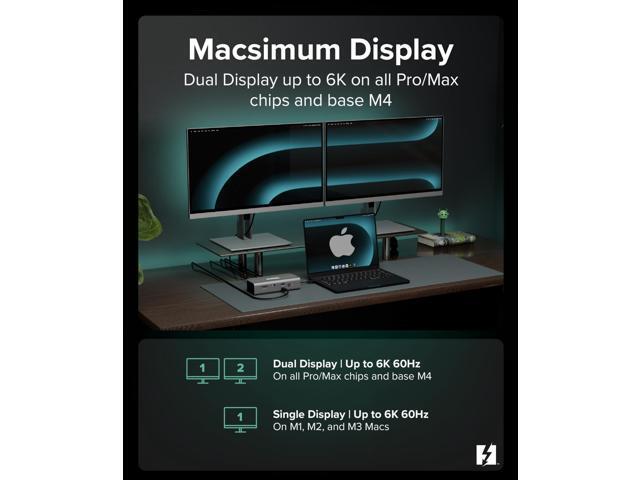 Plugable Thunderbolt 5 Dock with 3x Thunderbolt 5 Ports, 140W Laptop Charging - image 3