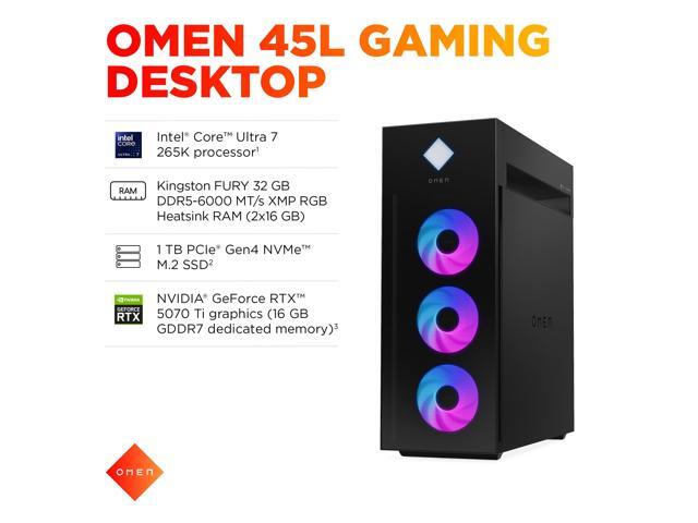 HP - OMEN 45L Gaming Desktop GT22-3060 - Intel Core Ultra 7 265K - 32GB Memory - 1024GB SSD - Black - image 8