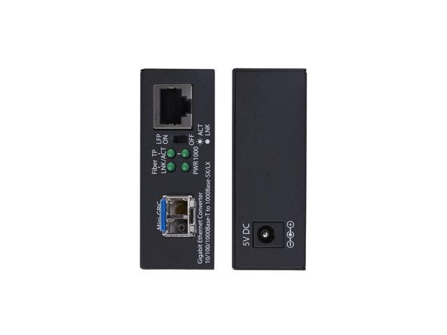StarTech. com Gigabit Singlemode (SM) LC Fiber Media Converter, 10/100/1000 Mbps, 20km, RJ45 to LC, Full Metal, TAA Compliant