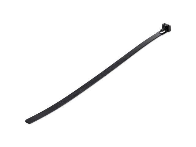 StarTech 10' Reusable Cable Ties Black XL Releasable Plastic Zip Ties UL1000pk