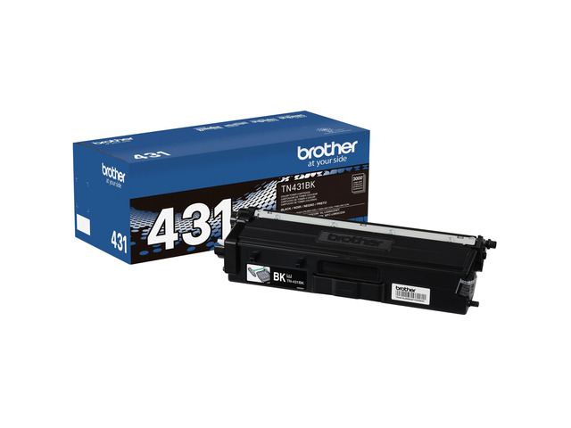 Printer TN431BK Standard Yield Toner-Retail Packaging, Black Office document printing with 3000 page yield and smudge-proof black toner