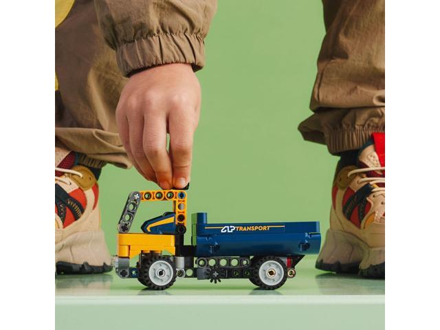 LEGO Technic Dump Truck 42147, 2in1 Toy Set, Construction Vehicle Model to Excavator Digger, Engineering Toys, Gift for Kids, Boys, Girls Ages 7 Plus