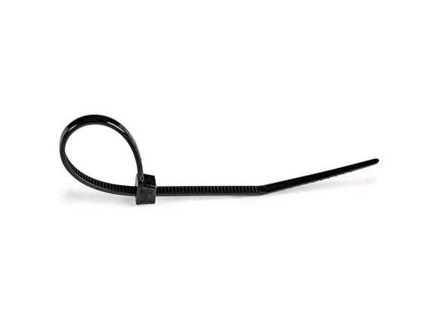 StarTech 1000 Pack 4' Cable Ties Black Small Nylon/Plastic Zip Ties Adjustable Network Cable Wraps UL TAA