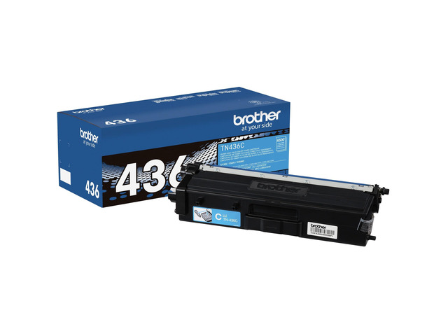 Genuine Super High Yield Toner Cartridge, TN436C, Replacement Cyan Toner, Yield up to 6,500 Pages, Amazon Dash Replenishment Cartridge Prints up...