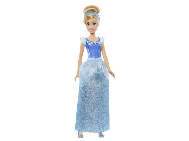 Mattel Disney Princess Toys, Cinderella Fashion Doll, Sparkling Look with Blonde Hair, Blue Eyes & Hair Accessory, Inspired by the Movie
