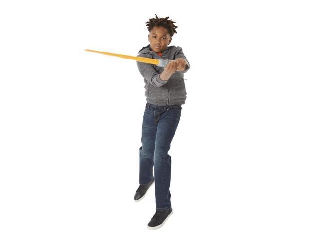 STAR WARS Lightsaber Squad The Mandalorian Extendable Orange Lightsaber Roleplay Toy for Kids Ages 4 and Up
