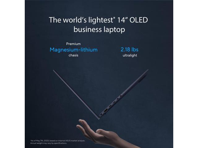 ASUS ExpertBook 14.0 WQXGA+(WQ+) non-Touch CORE 7 150U 16GB Intel UMA 512GB WIN11 PRO BLACK Model B9403CVA-XVE74