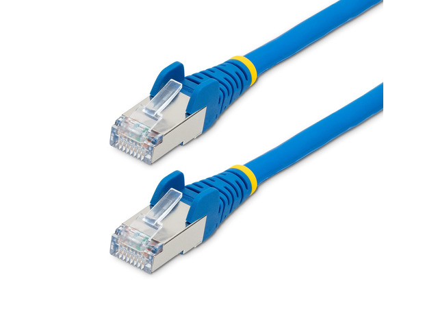 StarTech 6in CAT6a Ethernet Cable - Blue - Low Smoke Zero Halogen (LSZH) - 10GbE 500MHz 100W PoE++ Snagless RJ-45 w/Strain Reliefs S/FTP Network...