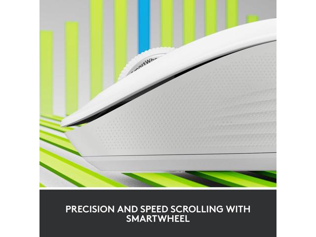Logitech - Signature M550 Wireless Bluetooth Optical Ambidextrous Mouse with Silent Clicks - Wireless - Off-White - image 8