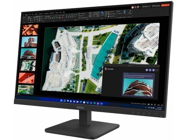 Lenovo - ThinkVision 27" IPS LED FHD 48Hz - 100hz Monitor (HDMI, VGA) - Raven Black - image 4