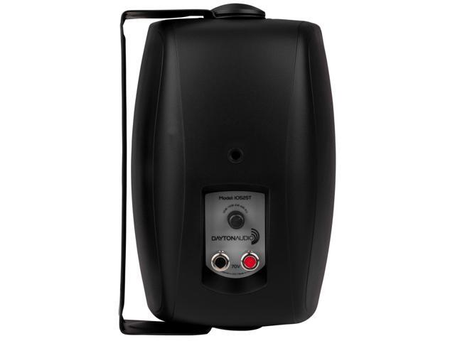 dayton audio io525bt 5-1/4' 2-way 70v indoor/outdoor speaker pair black
