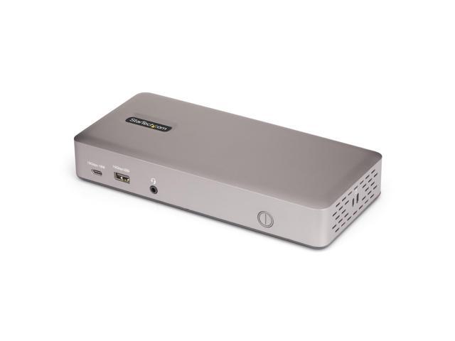 StarTech Triple-Monitor USB4 Docking Station 4K 60Hz HDMI or DisplayPort 6x USB Hub 2.5GbE 100W Charging Driverless USB-C Dock