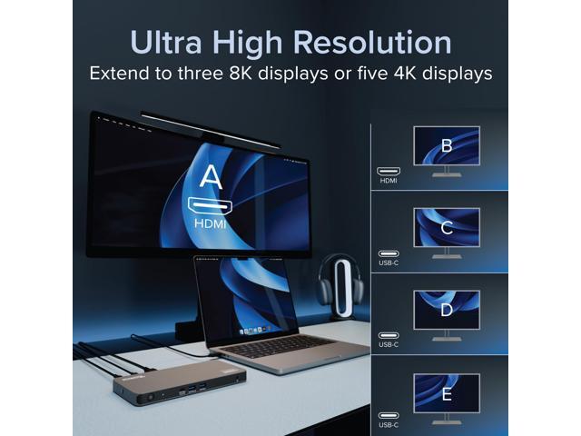 Plugable USB-C 5-Display Docking Station with HDMI 2.1 and 140W charging - image 3