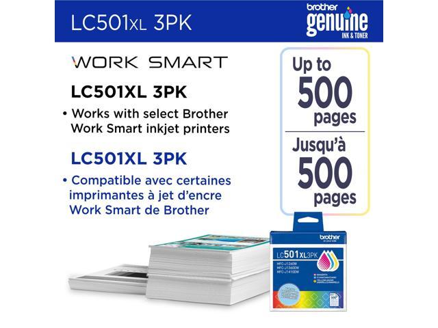 Brother - Genuine LC501XL3PK 3-Pack High Yield Color Ink Cartridges - Cyan/Magenta/Yellow - image 11