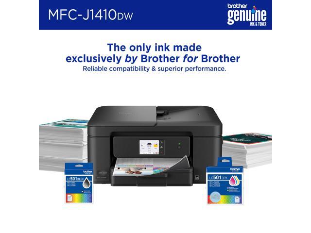 Brother - Work Smart 1410 Wireless Color All-in-One Inkjet Printer, 2.7” Color Touchscreen (MFC-J1410DW), Great for Home Offices - Black - image 12