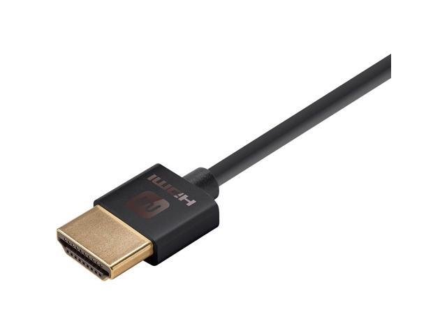 Monoprice HDMI High Speed Cable - 4 Feet - Black, 4K@60Hz, HDR, 18Gbps, 36AWG, YUV 4:4:4 - Ultra Slim Series