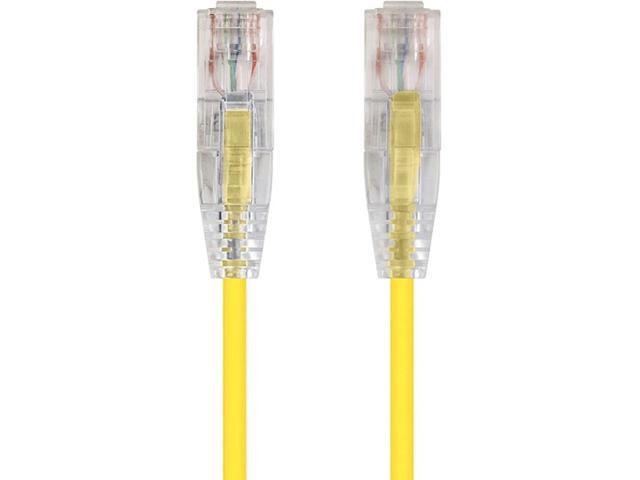 Monoprice Cat6 Ethernet Patch Cable - 5 Feet - Yellow Network Internet Cord - Snagless RJ45 Stranded 550MHz UTP CMR Riser Rated Pure Bare Copper...