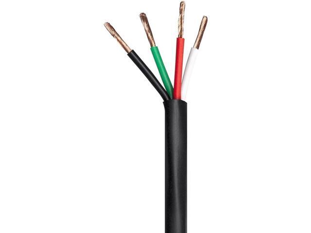 Monoprice Nimbus Series 14 Gauge AWG 4 Conductor CMP-Rated Speaker Wire / Cable - 100ft UL Plenum Rated, 100% Pure Bare Copper With Color Coded...