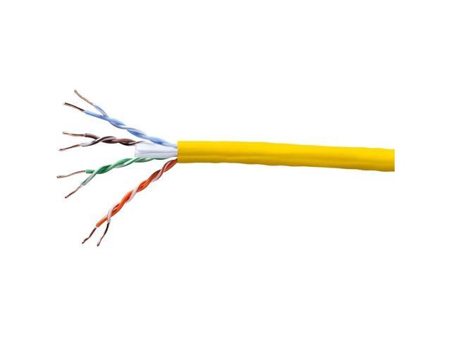 Monoprice Cat5e Ethernet Bulk Cable - 1000 Feet - Yellow Network Internet Cord - Solid, 350Mhz, UTP, CMP, Plenum, Pure Bare Copper Wire, 24AWG,...