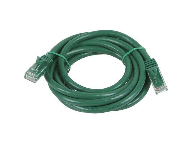 Monoprice Flexboot Cat5e Ethernet Patch Cable - Network Internet Cord - RJ45, Stranded, 350Mhz, UTP, Pure Bare Copper Wire, 24AWG, 7ft, Green