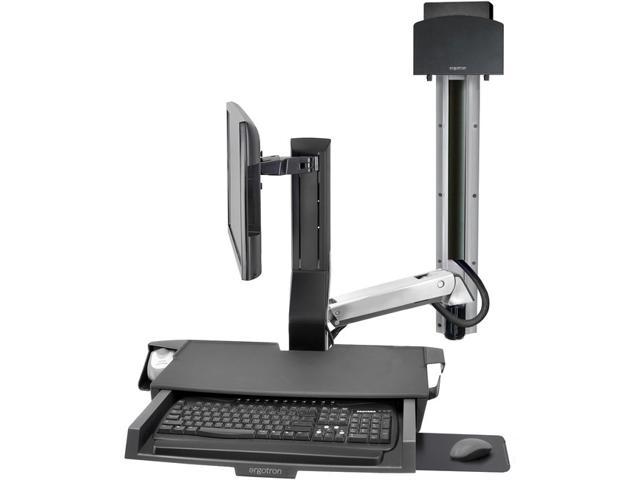 Ergotron 45-594-026 SV Combo System with Worksurface and Small CPU Holder