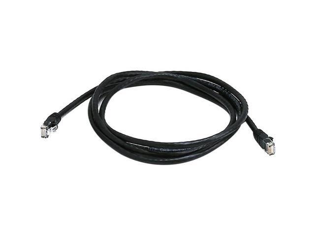 Monoprice Cat5e Ethernet Patch Cable - Network Internet Cord - RJ45, Stranded, 350Mhz, UTP, Pure Bare Copper Wire, 24AWG, 2ft, Black