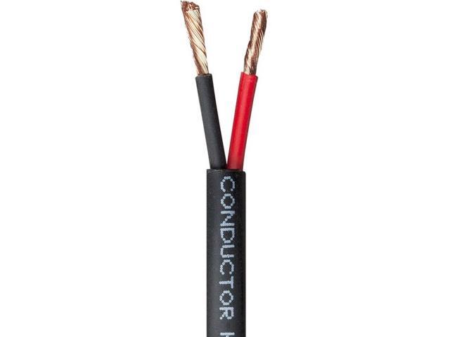 Monoprice Speaker Wire, CMP Rated, 2-Conductor, 14AWG, 250ft, Black