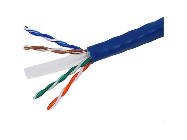 Monoprice Cat6 Ethernet Bulk Cable - Network Internet Cord - Solid, 500Mhz, UTP, CMR, Riser Rated, Pure Bare Copper Wire, 23AWG, 1000ft, Blue