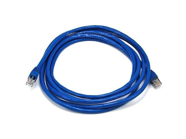 Monoprice Cat6A Ethernet Patch Cable - 10 Feet - Blue Snagless RJ45, Stranded, 550Mhz, STP, Pure Bare Copper Wire, 10G,26AWG