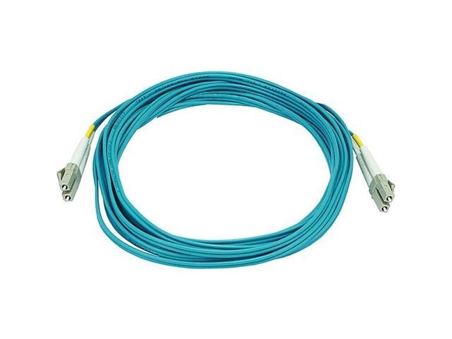 Monoprice Fiber Optic Cable - 5 Meter - Aqua LC to LC, OM3, 50/125 Type, Multi Mode, 10Gb, Duplex