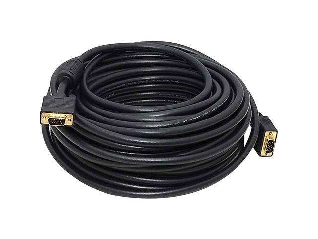 Monoprice Super VGA Cable - 75 Feet - Black Male to Male With Ferrites For In-Wall Installation Gold Plated, CL2 Rated