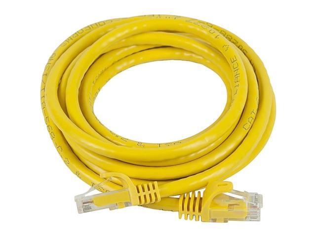 Monoprice Cat5e Ethernet Patch Cable - 7 Feet - Yellow Network Internet Cord - Snagless RJ45, Stranded, 350Mhz, UTP, Pure Bare Copper Wire, 24AWG...