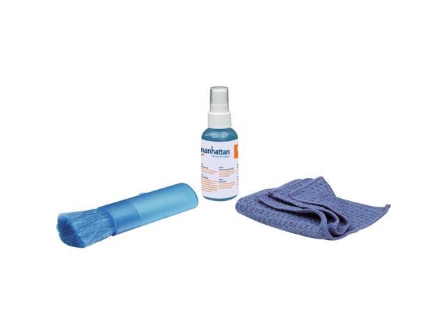 Manhattan Lcd Mini Cleaning Kit (2 Ounces) With Microfiber Cloth Retractable Brush & Carrying Bag