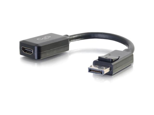 C2G 54322 DisplayPort Male to HDMI Female Adapter Converter, TAA Compliant, Black (8 Inches)