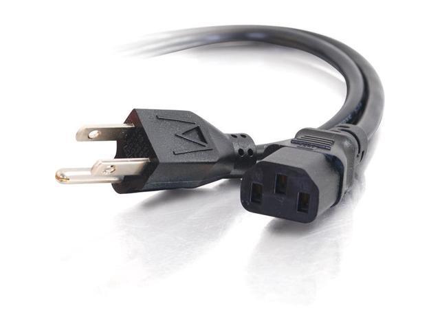 C2G 03134 18 AWG Universal Power Cord - NEMA 5-15P to IEC320C13, TAA Compliant, Black (10 Feet, 3.04 Meters)