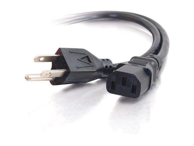 C2G 29926 16 AWG Universal Power Cord - NEMA 5-15P to IEC320C13, TAA Compliant, Black (4 Feet, 1.21 Meters)