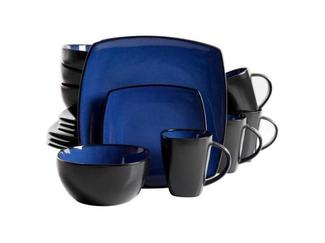 GIBSON 68632.16 SoHo Lounge Stoneware Blue16pc
