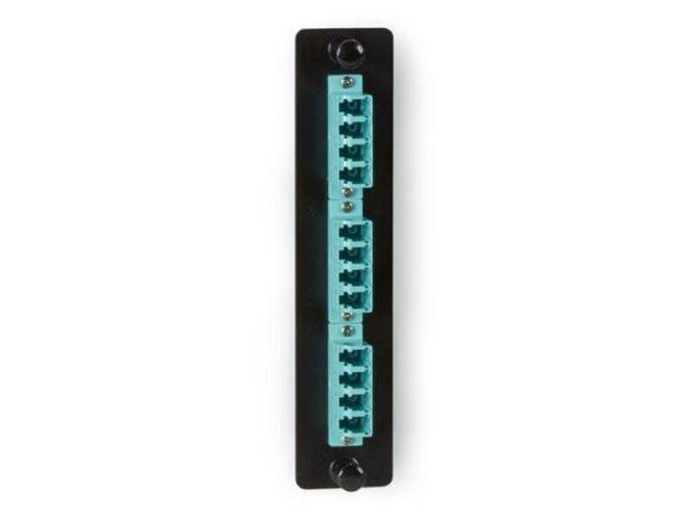 FIBER ADAPTER PANEL - LOW-DENSITY, 10G MULTIMODE, CERAMIC SLEEVE, (6) LC DUPLEX,