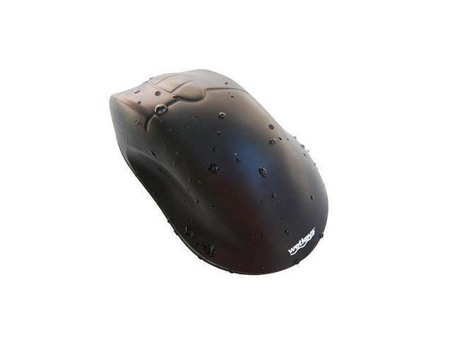 WetKeys Waterproof Professional-grade Ergonomic Optical Mouse with 3-button Scroll (USB/PS2) (Black) - OMWK0C01-BK