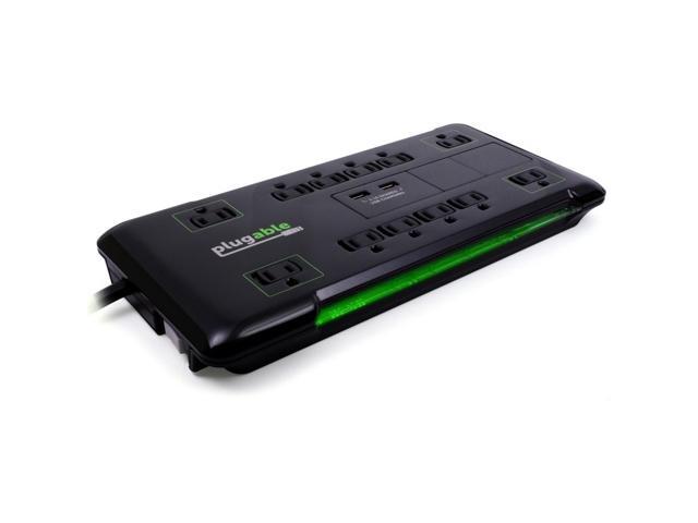 Plugable 12-Outlet Power Strip with 2-Port USB Charger (6 ft/2m Cable) - image 8