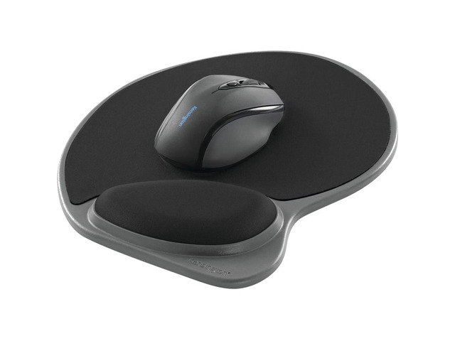 Kensington Memory Foam Mouse Pad Wrist Pillow, Black 62816
