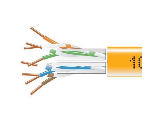 Black Box EYN867B-PB-1000 CAT6 550-MHz Solid Bulk Cable - Unshielded, Plenum, Orange, 1000 ft. Pull Box