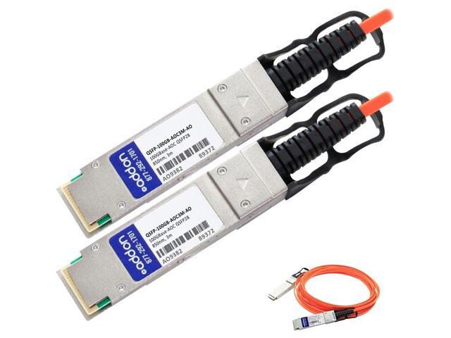 AddOn MSA and TAA Compliant 100GBase-AOC QSFP28 to QSFP28 Direct Attach Cable (850nm, MMF, 3m) - to