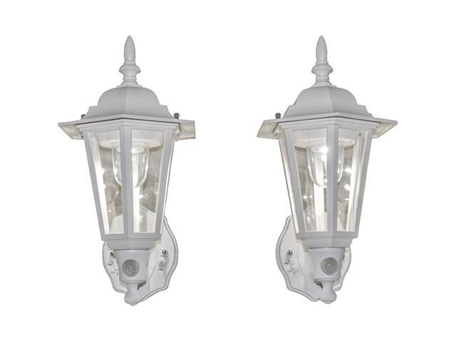 MAXSA Innovations 49719-2PACK Battery-Powered Motion-Activated Plastic LED Wall Sconce, 2-Pack (White)