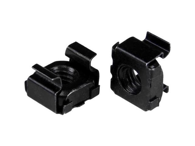 StarTech. com M5 Cage Nuts - 50 Pack, Black - M5 Mounting Cage Nuts for Server Rack & Cabinet - Cage Nut - Steel - Black - 1 Pack