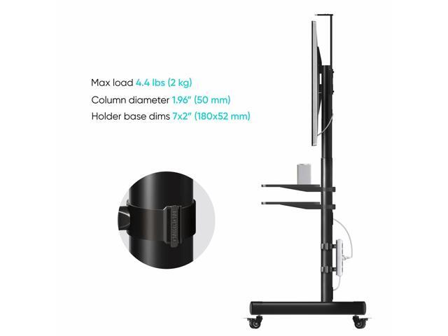ONKRON Power Strip Surge Protector Mounting Bracket for TS1881 TV Stand Column Diameter 50 mm (APS1881) Black