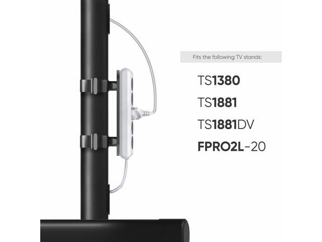 ONKRON Power Strip Surge Protector Mounting Bracket for TS1881 TV Stand Column Diameter 50 mm (APS1881) Black