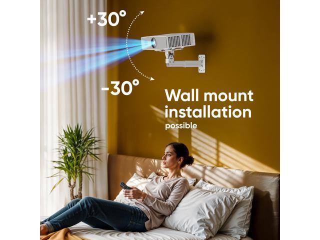 ONKRON Universal Projector Ceiling Mount Adjustable Height & Wall Projector Mount Ceiling Mount for Projector up to 22 Lbs Drop Ceiling Mount Projector White Projector Wall Arm - image 4