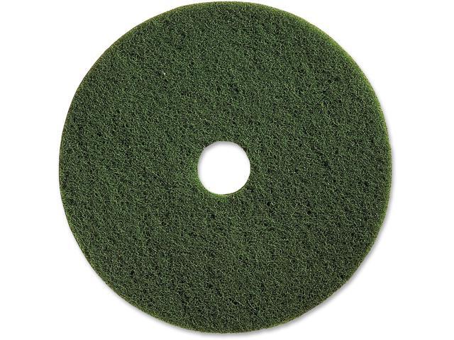 Genuine Joe 90317 Scrubbing Floor Pad, 17' Diameter, 1' Thick, Green Fiber - 5/Carton