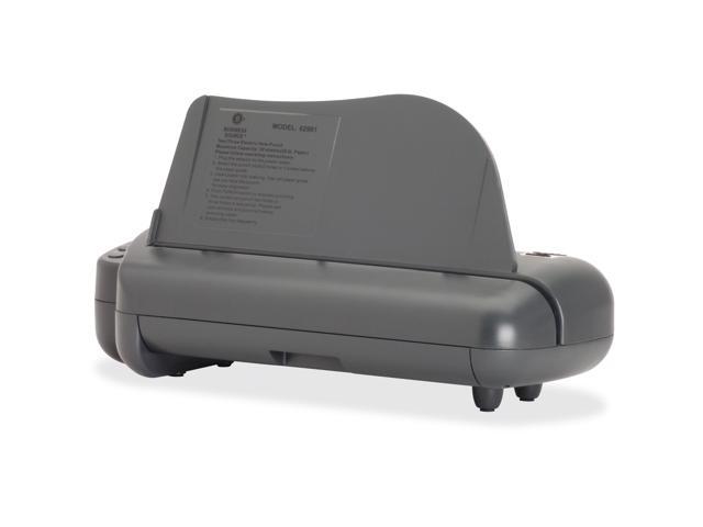 Business Source Electric 3H Punch 1/4' 30 Sht Cap 17-3/4'x5-1/4'x8-1/4' GY 62901